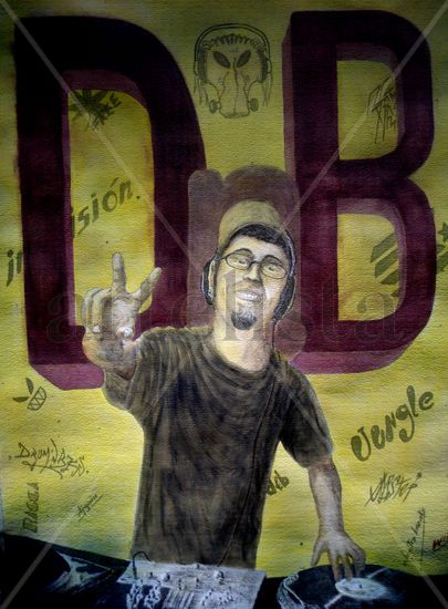 Dj DnB Acrylic Card Portrait