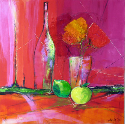 Bodegon con flores