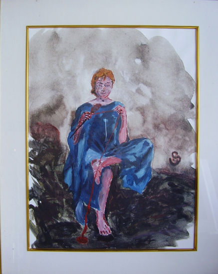 Hilandera Acrylic Paper Figure Painting