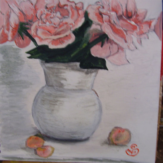 Rosas Acrylic Paper Floral Painting