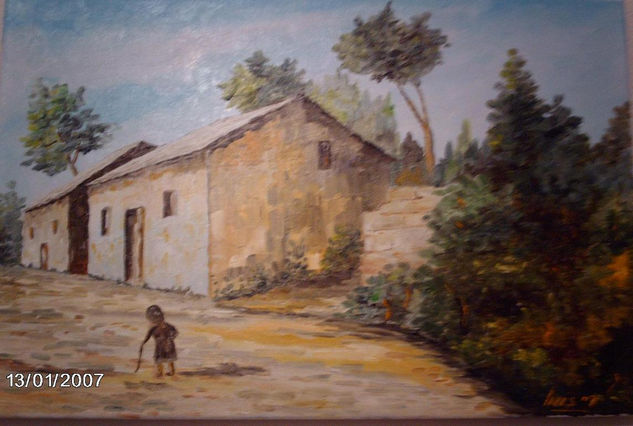 CASAS DE RAFAEL Óleo Lienzo Paisaje