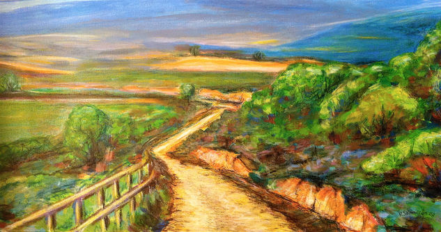 Largo camino Mixed media Canvas Landscaping