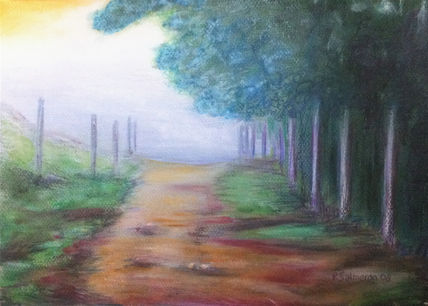 Camino entre postes