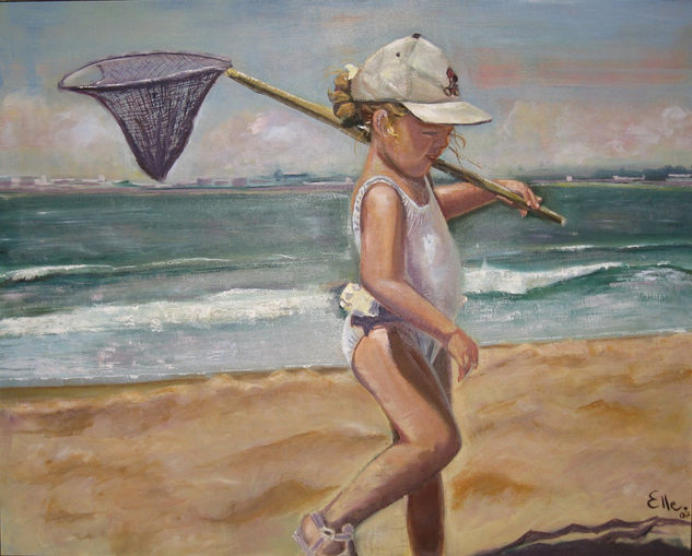 niña pescando 