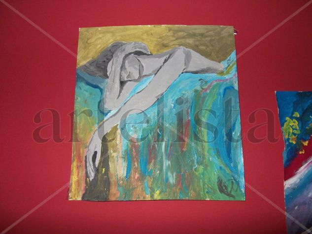 Sueños Gouache Canvas Nude Paintings