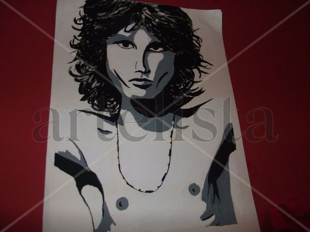 Jim Morrison Oil Canvas Portrait