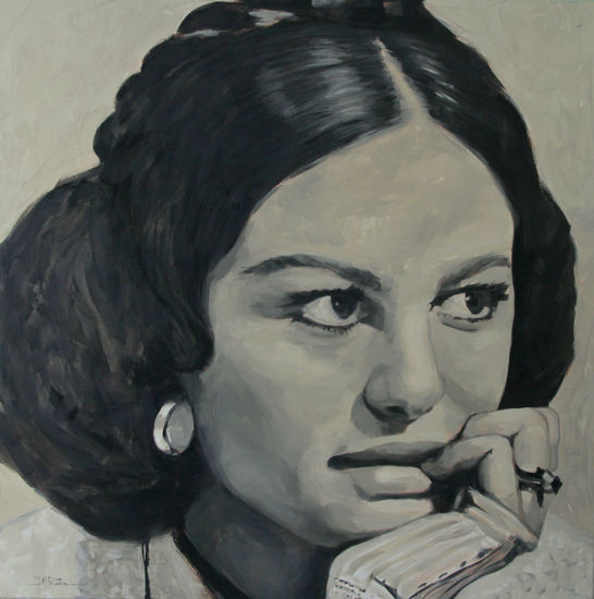 Claudia cardinale Óleo Lienzo Retrato