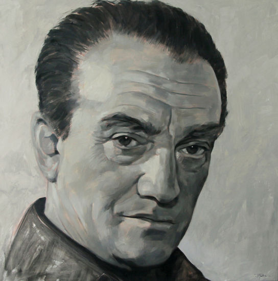 Luchino Visconti Óleo Lienzo Retrato