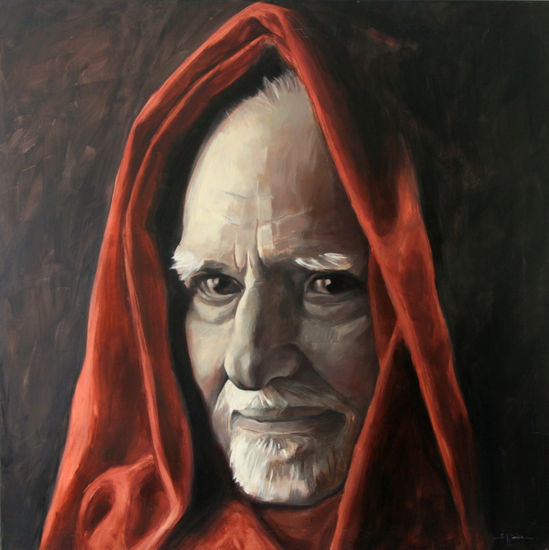 Mario Monicelli Oil Canvas Portrait