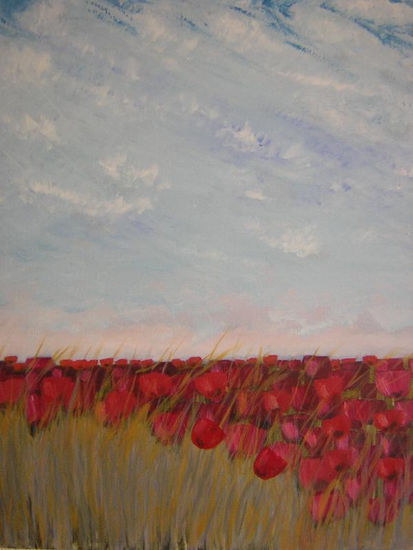 amapolas II Oil Canvas Landscaping