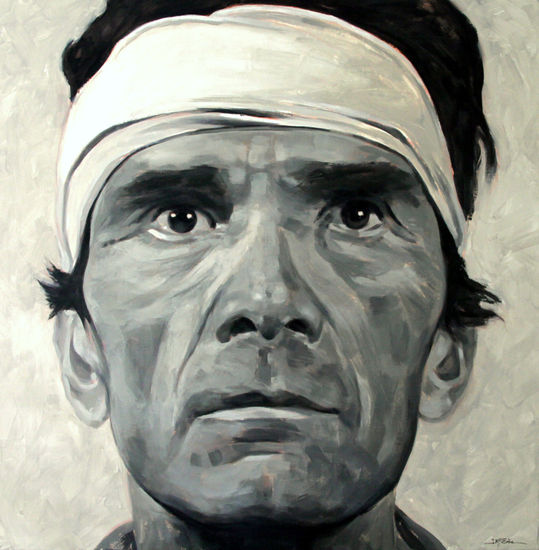 Pier Paolo Pasolini Media Mixta Lienzo Retrato