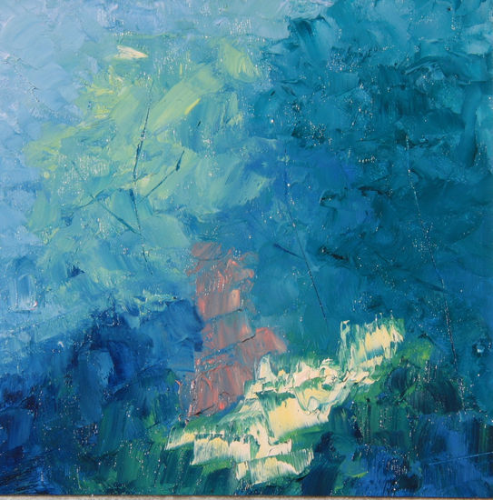 Bosque azul Oil Canvas Landscaping