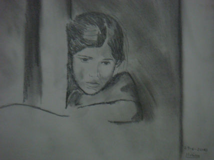 Niña asustada