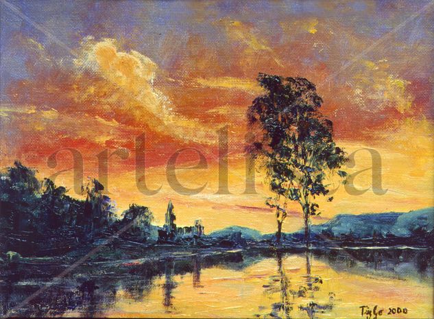 0433-07-0183-ARREBOL APUNTE Oil Canvas Landscaping