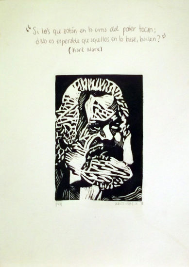 Karl Marx Linocut