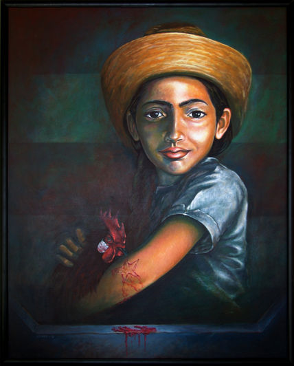 La Niña y el Gallo.