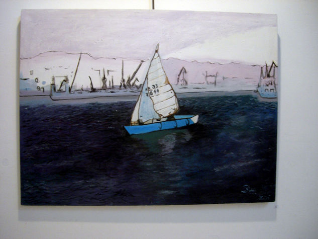 Velero Acrylic Canvas Marine Painting