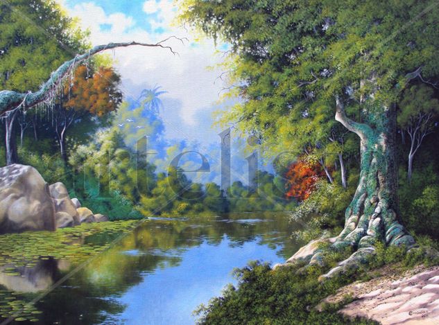 Mata virgem Oil Canvas Landscaping