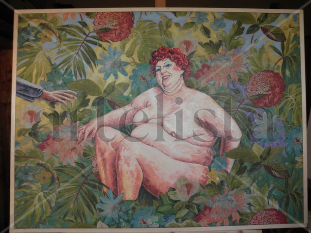 Flor de las Flores Acrylic Canvas Figure Painting