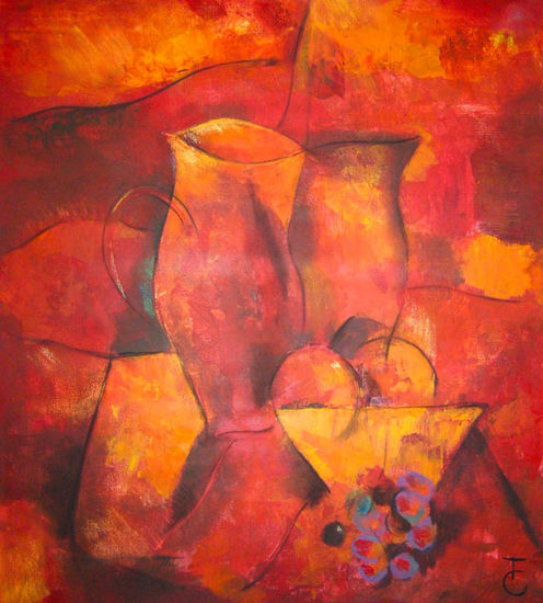 Bodegón de Barro Acrylic Canvas Still Life Paintings