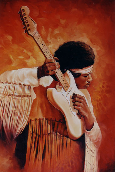 Jimmy Hendrix Oil Canvas Landscaping