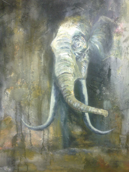 mastodonte Acrylic Canvas Figure Painting