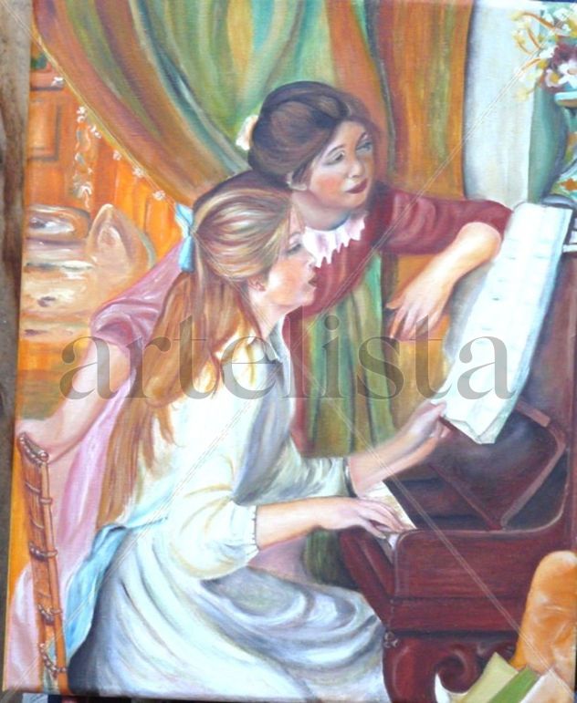 REPLICA DE A.RENOIR NIÑAS AL PIANO