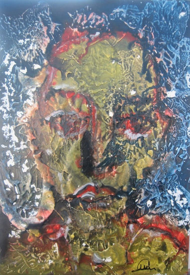 Pisoteado Mixed media Panel Figure Painting