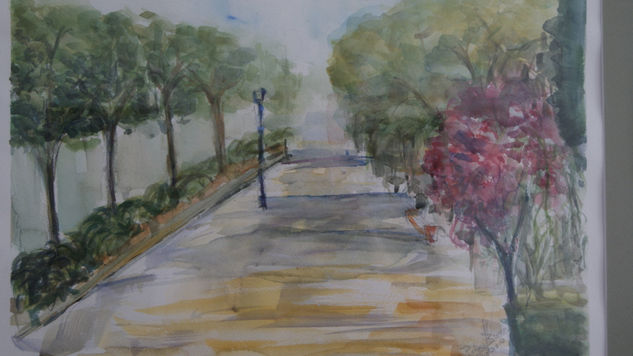 Paseando por el parque Watercolour Paper Landscaping