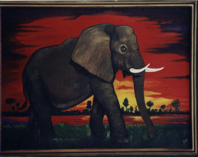 ELEFANTE Oil Canvas Animals