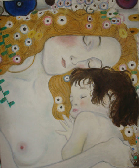 Detalle de obra de Klimt (reproducción) 