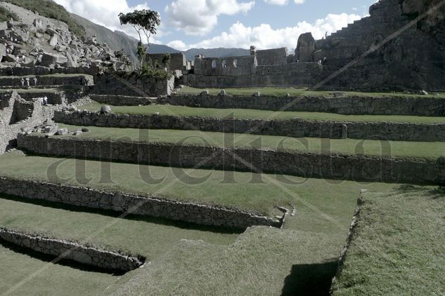 Machu Picchu Arquitectura e interiorismo Blanco y Negro (Digital)