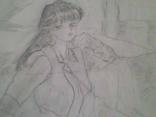 chica pensando Pencil