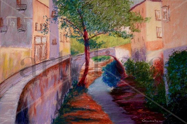 PASEO DE LOS TRISTES (GRANADA) Pastel Paper Landscaping