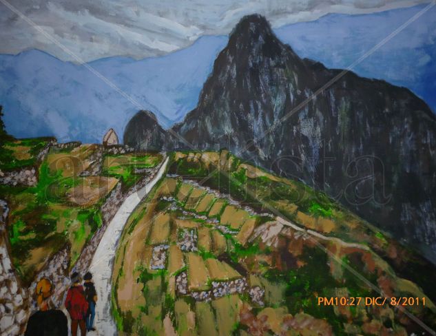 Camino Inca a Machu Picchu Acrylic Canvas Landscaping