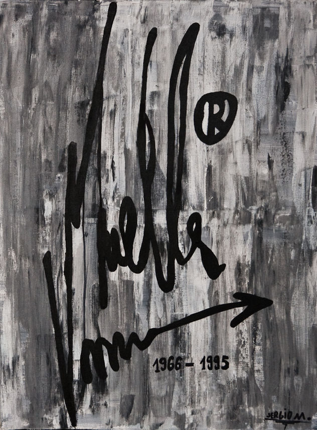 PINTURA ACRILICA AUTOR SERGIO M DEDICADA A MUELLE (GRAFFITI)