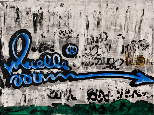 PINTURA ACRILICA AUTOR SERGIO M DEDICADA A MUELLE (GRAFFITI)