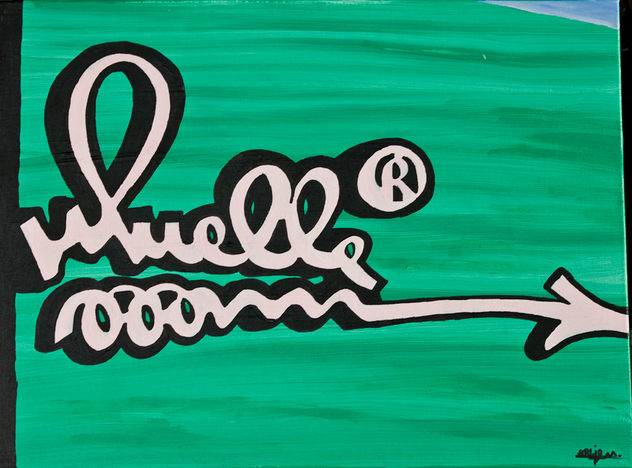 PINTURA ACRILICA AUTOR SERGIO M DEDICADA A MUELLE (GRAFFITI)