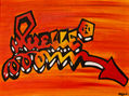 PINTURA ACRILICA AUTOR SERGIO M DEDICADA A MUELLE (GRAFFITI)