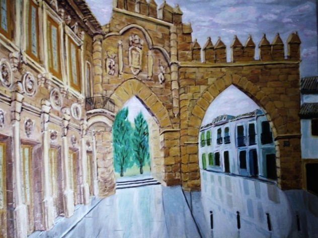 Arco de Jaen y de Villalar lloviendo