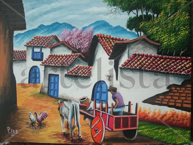 CARRETAS DE COSTA RICA. PINTURA DE PICO 