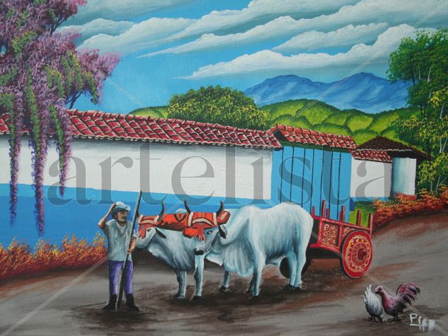 CARRETAS DE COSTA RICA. PINTURA DE PICO 