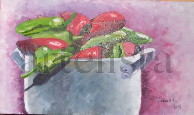 Pimientos Oil Canvas Still Life Paintings