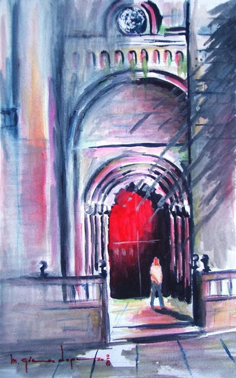 PUERTA NORTE catedral de orense Oil Card Landscaping