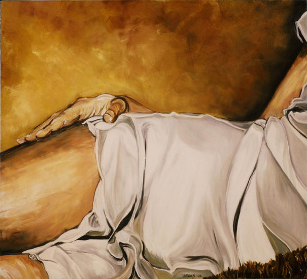 Lazy Silk Oil Canvas Figure Painting