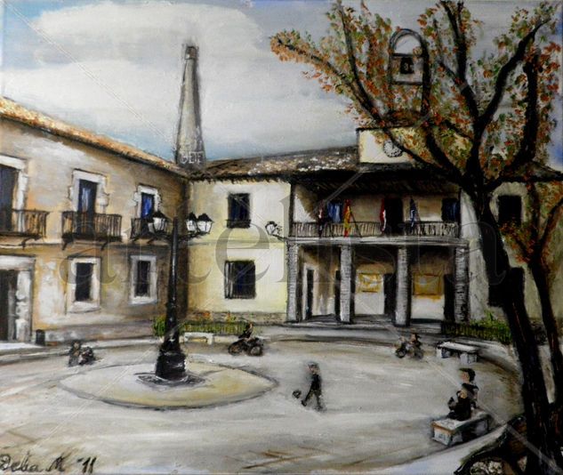 Plaza de Beteta (Cuenca) Oil Canvas Landscaping