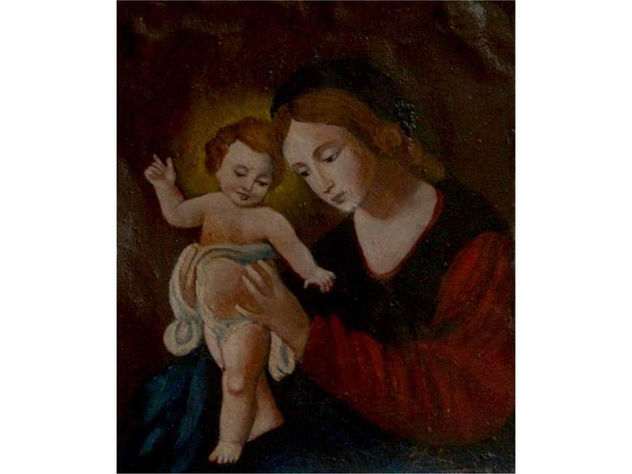 Madonna and child oil painting on canvas