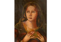 Holy Virgin portrait oil painting on canvas signed