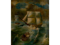 Sailing ship oil...