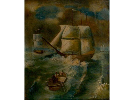 Sailing ship oil...